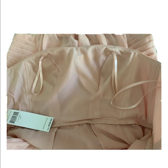 BCBGeneration Strapless Pale Pink Strapless Pleated Cocktail Dress Size 0 NWT - Picture 6 of 7